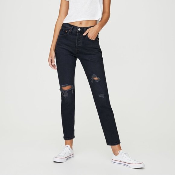 Levi's Denim - Levi’s 501 Distressed Skinny Jeans in Wild Bunch
